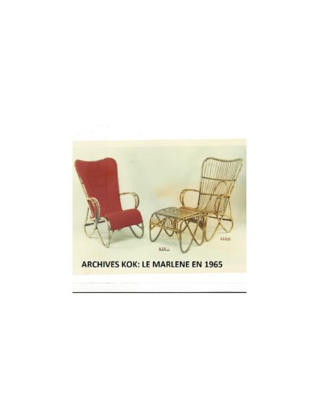 Fauteuil rotin haut dossier MARLÈNE