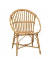 Fauteuil rotin naturel vintage BRUNO