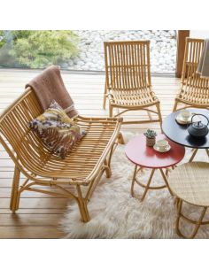 Fauteuil rotin vintage DAVID 2