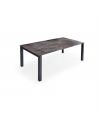 Table extensible contemporaine 1 allonge ALISON, dimensions 180 (+50) x 90 cm, avec plateau en céramique DEKTON