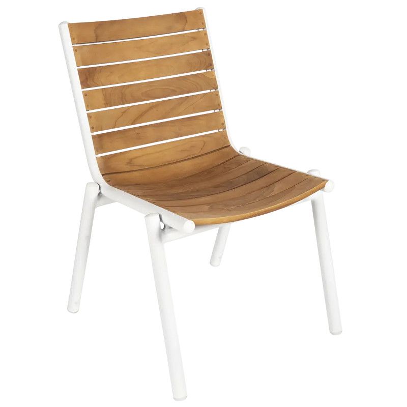 Chaise de jardin teck massif PILOTIS