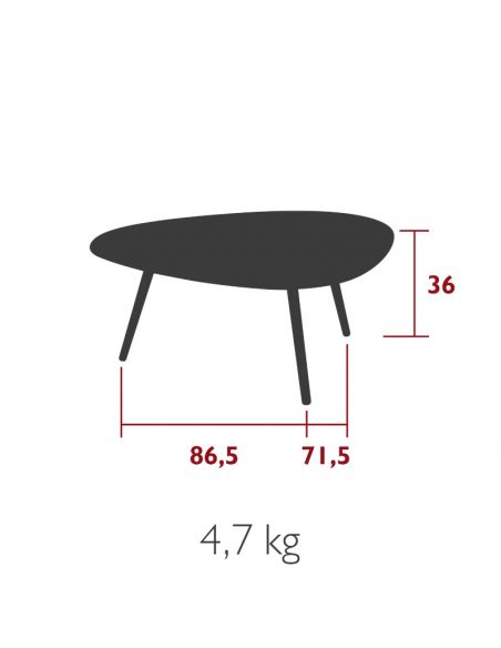 Table basse de jardin 86,6 x 71,3 cm VANITY