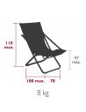 Fauteuil détente XL de jardin VIATTI