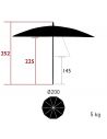 Parasol diamètre 200 cm ALUMINIUM