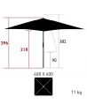 Parasol 400 x 400 cm EASY OPEN