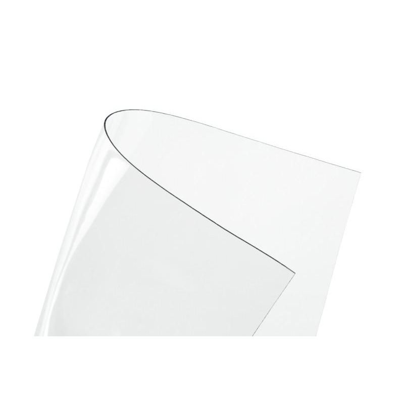 Nappe plastique cristal souple transparent 65/100 (0.65 mm) STANDARD L140CM, AU MÈTRE