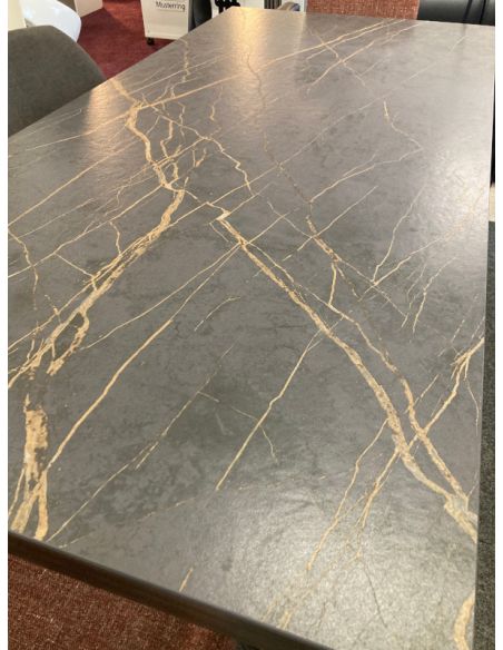 Déstockage Table de repas acier inox avec plateau céramique LAURENT DEKTON épaisseur 0.8 cm