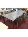 Déstockage Table de repas extensible en céramique CLASS 180 cm + allonge portefeuille 80 cm DEXO