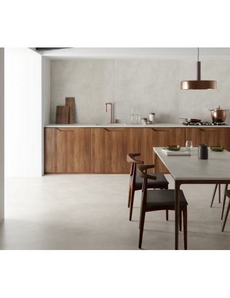 Céramique plateau de table sur mesure ARGENTIUM, épaisseur 0.4 cm