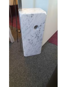 Lampadaire à lumière directe, base en marbre blanc ARCO FLOS, reconditionnée 2