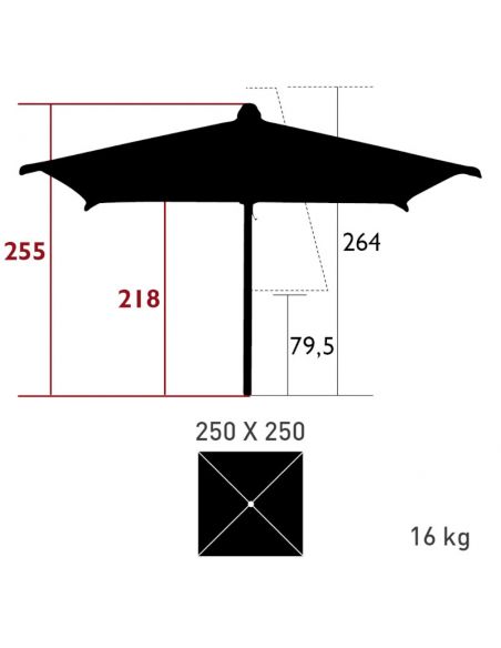 Parasol 250 x 250 cm KOTO