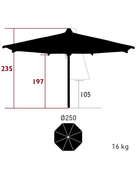 Parasol diamètre 250 cm KOTO