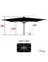 Parasol 400 x 300 cm KOTO