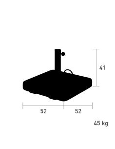 Socle parasol béton 45 kg 2