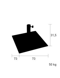 Socle parasol acier 50 kg 2