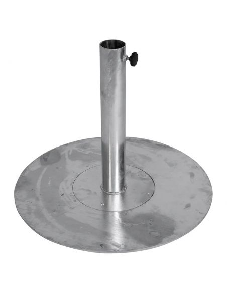 Socle parasol acier galvanisé 60 kg, pour mât diamètre 80 mm