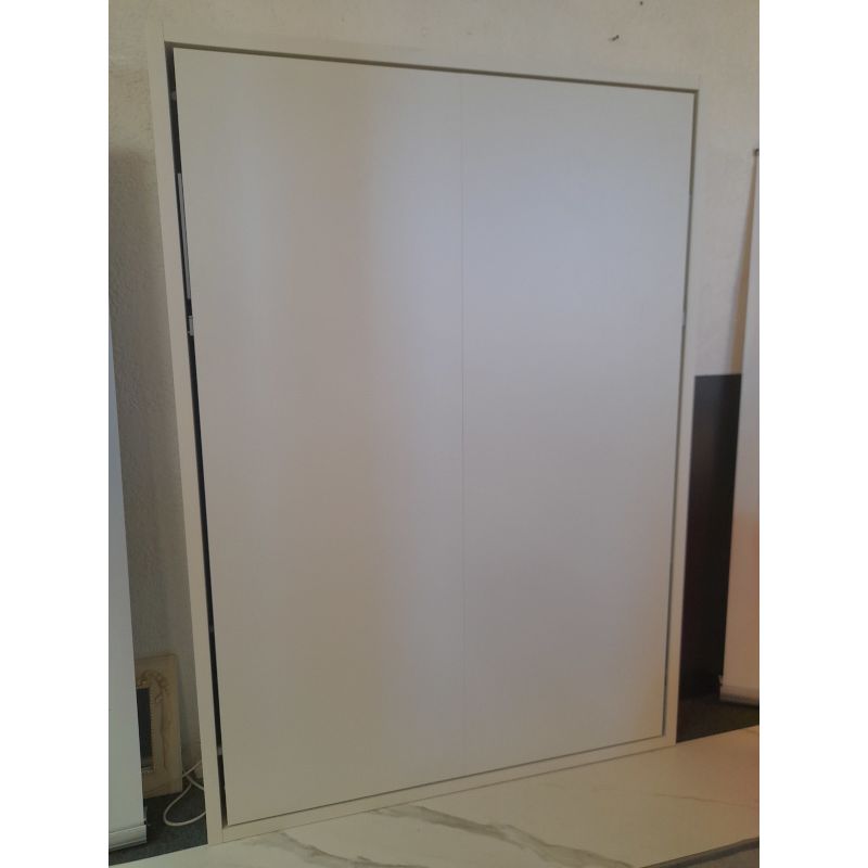 Déstockage Lit rabattable escamotable 2 places ULISSE 156 avec literie 140x200cm CLEI