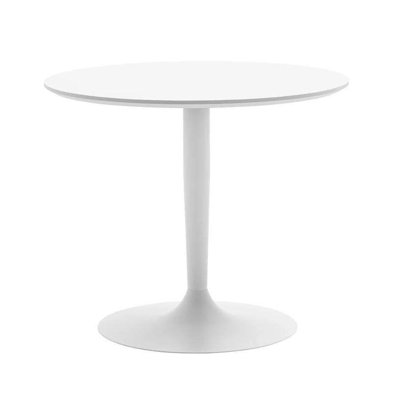 Déstockage Table ronde PLANET CB4005 FD120, diamètre 120 cm, plateau blanc optique P94 CONNUBIA
