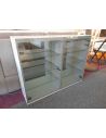 Déstockage Vitrine design verre laqué, portes vitrées, étagères verre, miroir fond
