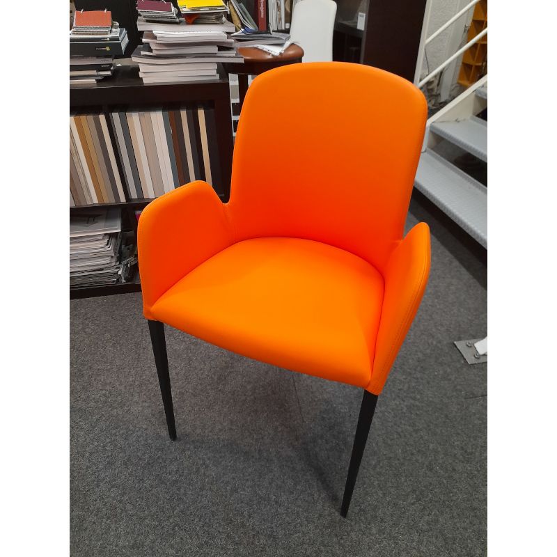 Déstockage Fauteuil bridge JULIE EUROPEA, simili-cuir Magnum 307 orange