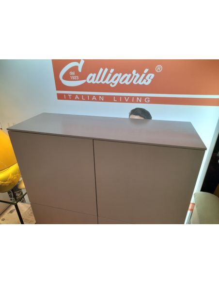 Déstockage Buffet 4 portes design plaqué chêne