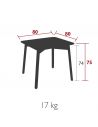 Table de repas de jardin 80 x 80 cm GORDES