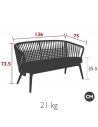 Sofa de jardin 2 places GORDES