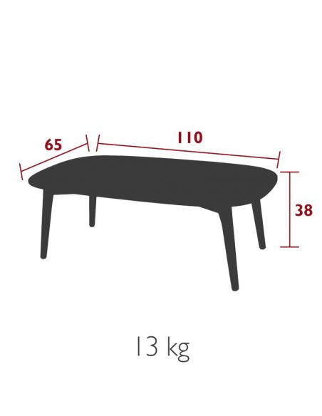 Table basse de jardin 110 x 65 cm GORDES