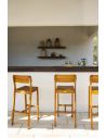 Tabouret de bar LODGE teck massif naturel