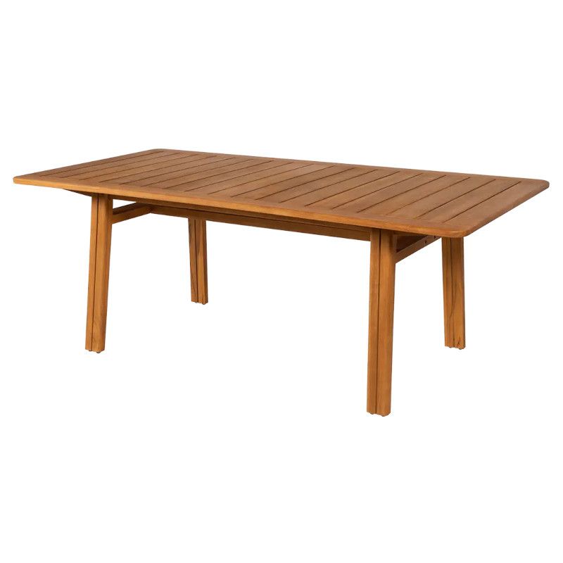 Table de repas de jardin 200 x 105 cm LODGE teck massif naturel