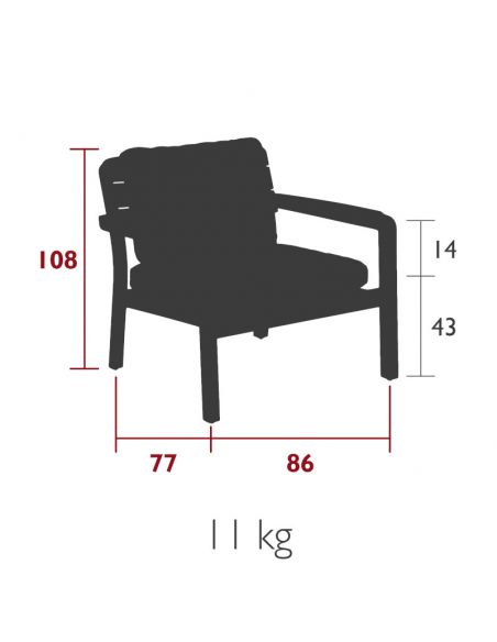 Fauteuil bas de jardin LODGE