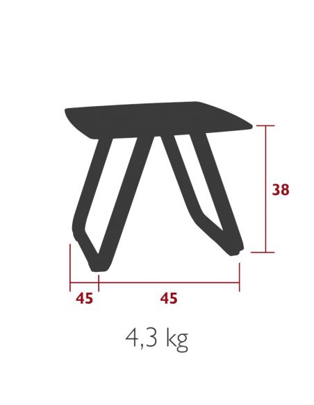 Table basse de jardin 45 x 45 cm MARIETA