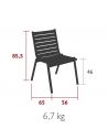 Chaise de jardin teck massif PILOTIS