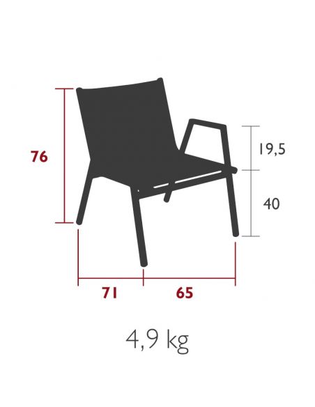 Fauteuil bas de jardin Batyline PILOTIS