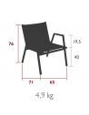 Fauteuil bas de jardin Batyline PILOTIS