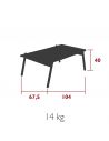 Table basse de jardin 104 x 67,5 cm PILOTIS