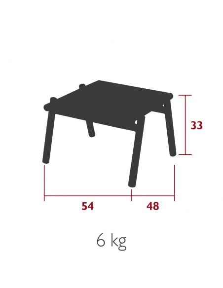 Petite table basse de jardin 54 x 48 cm PILOTIS