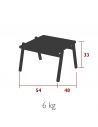 Petite table basse de jardin 54 x 48 cm PILOTIS