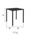 Table de repas de jardin 70 x 70 cm QUADRIX