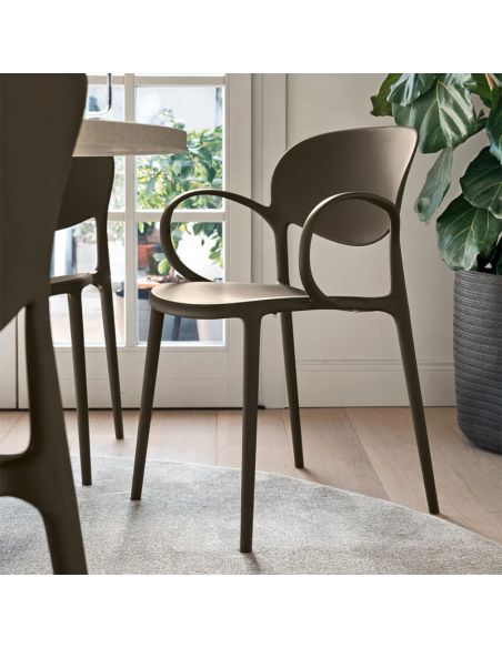 Chaise en polypropylène avec accoudoirs ABBY CB2192