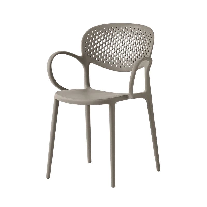 Chaise en polypropylène avec accoudoirs et dossier perforé ABBY CB2194