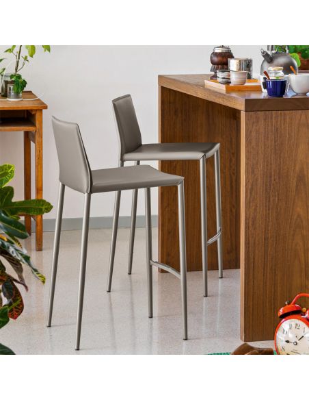 Tabouret en cuir reconstitué BOHEME CB1393