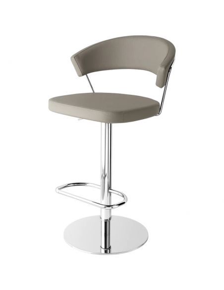 Tabouret rembourré piètement luge pivotant réglable en hauteur NEW YORK CB1088