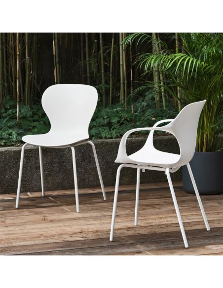 Chaise en polypropylène avec accoudoirs usage intérieur OPS! CB2311