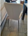 Déstockage Chaise FRANCINE, simili-cuir Magnum blanc EUROPEA