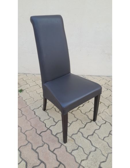Déstockage Chaise VALENCIA, simili-cuir Magnum marron EUROPEA