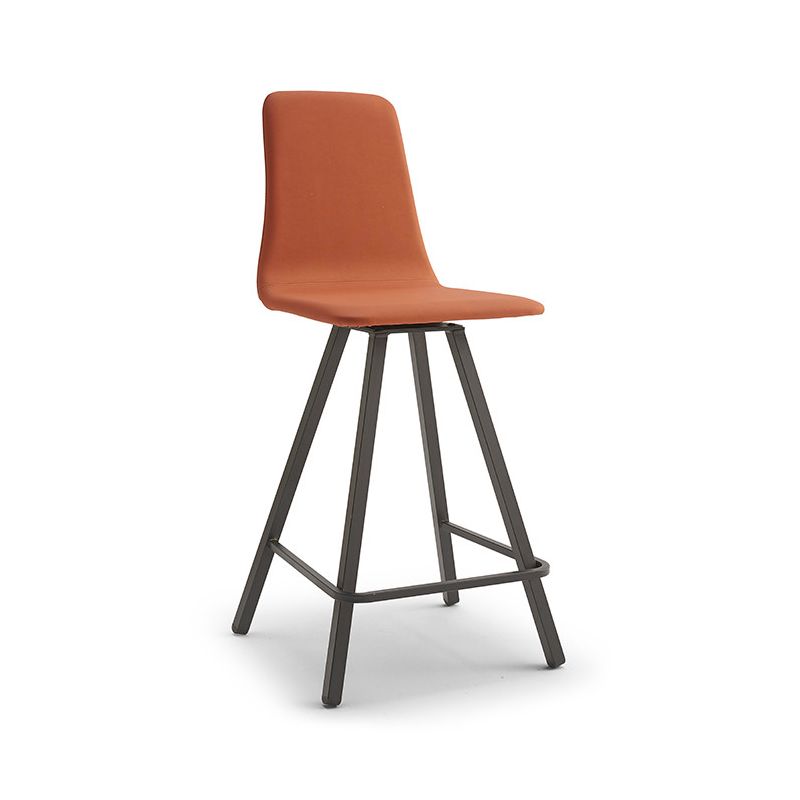 Tabouret pivotant CARLOS, hauteur assise 65 cm, cuir Keen