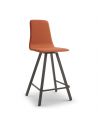 Tabouret pivotant CARLOS, hauteur assise 65 cm, cuir Keen