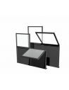 Coupe-vent, cadre tubulaire double en aluminium NAPOLI, H.120/220cm x L.200cm