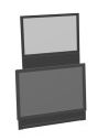 Coupe-vent, cadre tubulaire double en aluminium NAPOLI, H.100/180cm x L.100cm